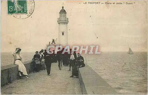 Cartes postales Le Treport Phare et Jetee Ouest