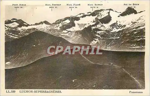 Ansichtskarte AK Luchon Superbagneres Panorama Port Bielh Mail Pintrat Mail Plane Mail Barrat Pic de Boum