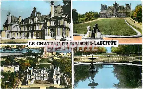 Moderne Karte Le Chateau de Maisons Laffitte S et O Differents aspects du Chateau dont une vue aerienne