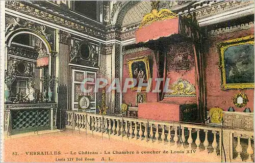 Cartes postales Versailles Le Chateau La Chambre a coucher de Louis xiv