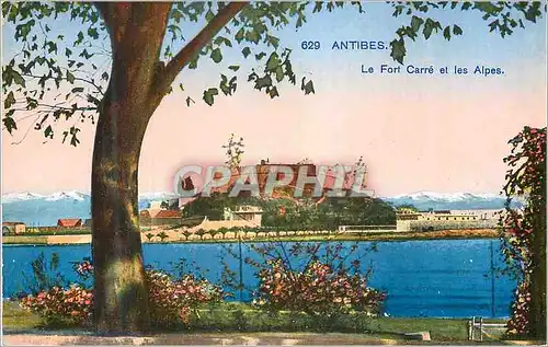 Cartes postales Antibes Le Fort Carre et les Alpes