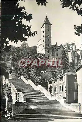 Moderne Karte Auch Gers L Escalier Monumental et la Tour d Armagnac