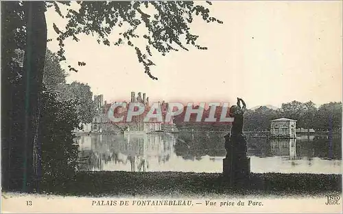 Cartes postales Palais de Fontainebleau Vue prise du Parc