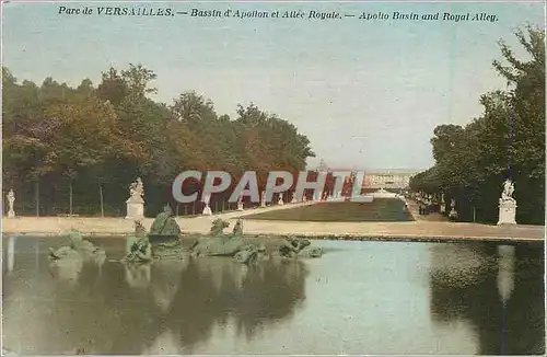 Cartes postales Parc de Versailles Bassin d Apollon et Allee Royale