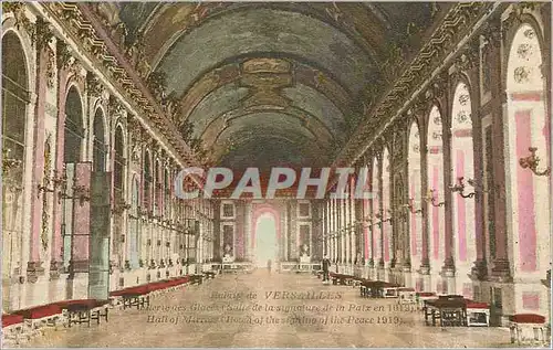 Cartes postales Versailles Galerie des Glaces de la signature de la Paix