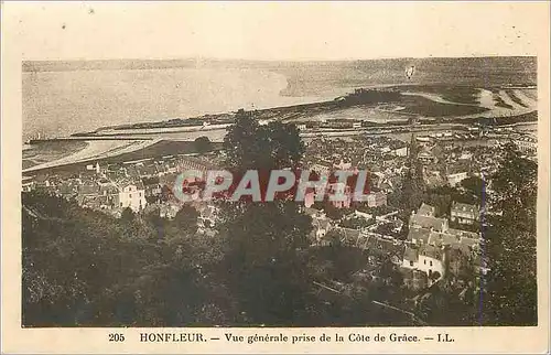 Cartes postales Honfleur Vue generale prise de la Cote de Grace