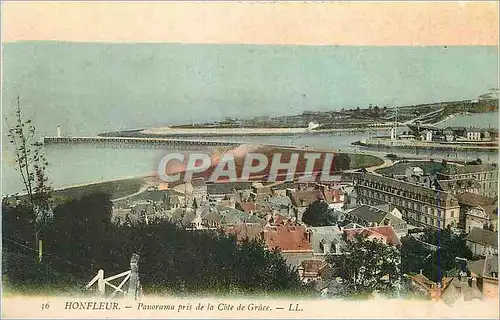 Ansichtskarte AK Honfleur Panorama pris de la Cote de Grace