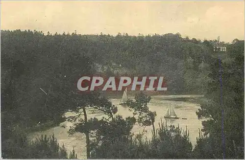 Cartes postales Riviere de Quimper Trou a Feu et le Chateau de Rosulien