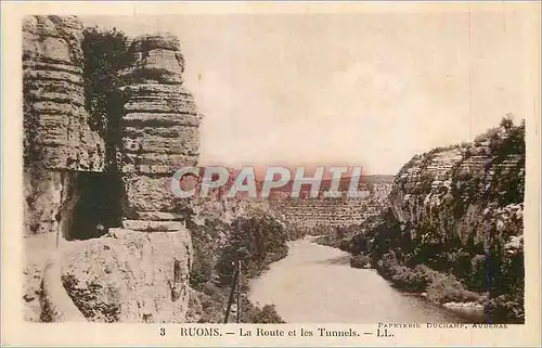 Cartes postales Ruoms La Route et les Tunnels
