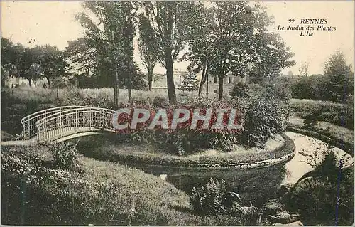 Ansichtskarte AK Rennes Le Jardin des Plantes L Ile