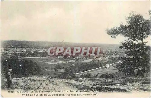 Ansichtskarte AK Vue Generale de Ste Foy La Grande de Port Ste Foy et de la Plaine de la Dordogne Vue prise de la