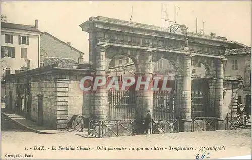 Cartes postales Dax La Fontaine Chaude Debit jounalier