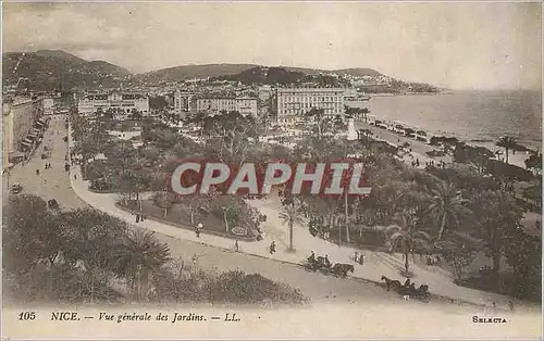 Cartes postales Nice Vue Generale des Jardins