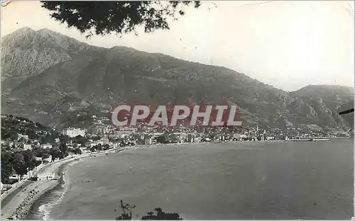 Moderne Karte Menton (A M) Vue Generale et la Plage