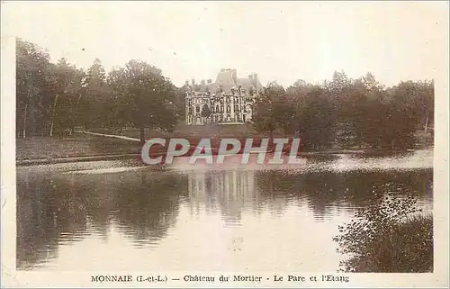 Ansichtskarte AK Monnaie (I et L) Chateau du Mortier Le Parc et l'Etang