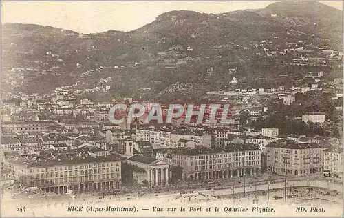 Cartes postales Nice (Alpes Maritimes) Vue sur le Port et le Quartier Riquier