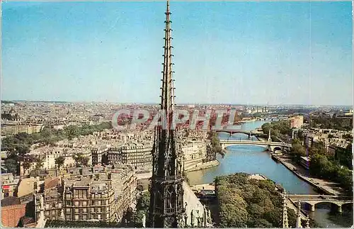 Cartes postales moderne Paris La Seine vue des toits de Notre Dame