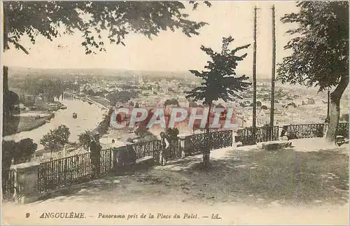 Cartes postales Angouleme Panorama prise de la Place du Palet