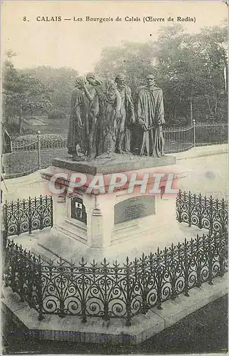 Cartes postales Calais Les Bourgeois de Calais (Oeuvre de Rodin)