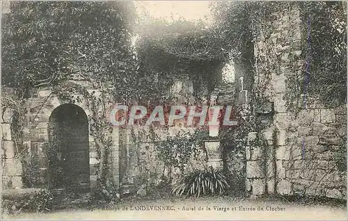 Cartes postales Abbaye de Landevennec Autel de la Vierge et Entree du Clocher