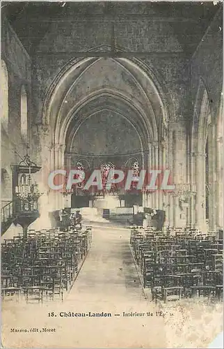 Cartes postales Chateau Landon Interieur de L'Eglise