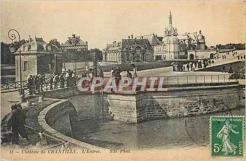 Cartes postales Le Chateau de Chantilly L'Entree