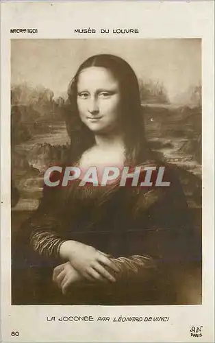 Cartes postales Musee du Louvre la Joconde par Leonard de Vinci