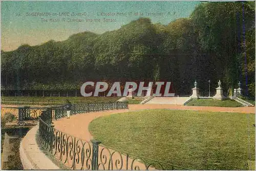Cartes postales St Germain en Laye (S et O) l'Escalier Henri IV et la Terrasse