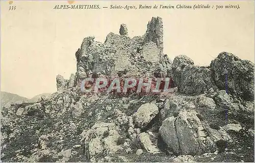 Cartes postales Alpes Maritimes Sainte Agnes Ruines de l'Ancien Chateau (Altitude 700 Metres)