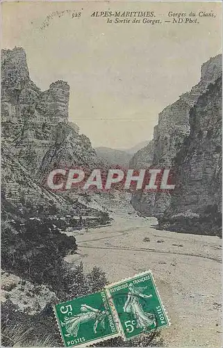Cartes postales Alpes Maritimes Gorges du Cians La Sortie des Gorges