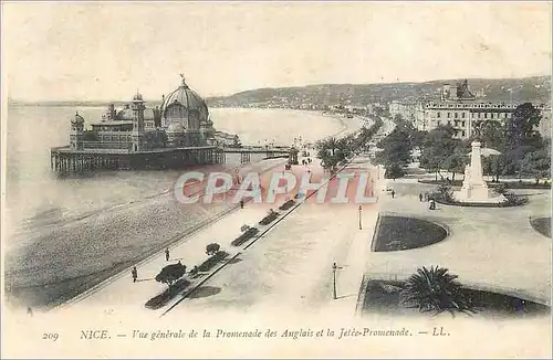 Cartes postales Nice Vue Generale de la Promenade des Anglais et la Jetee Promenade