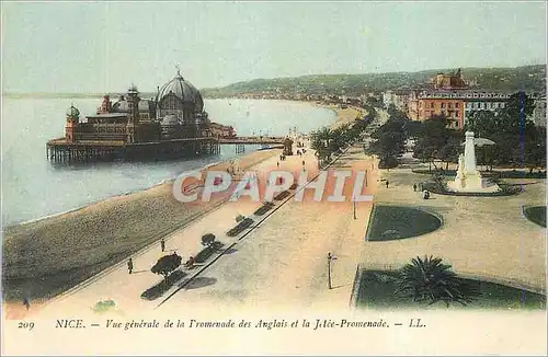 Cartes postales Nice Vue Generale de la Promenade des Anglais et la Jetee Promenade