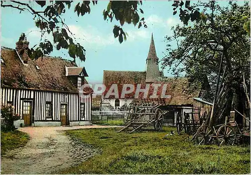 Cartes postales moderne La Normandie Pittoresque Village de l'Eglise