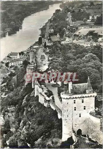 Cartes postales moderne Chinon (Indre et Loire) Les Merveilles du Val de Loire La Tour de l'Horloge Le Chateau et la Vie