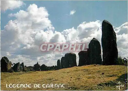 Moderne Karte Legende de Carnac La Bretagne en Couleurs