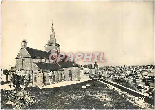 Cartes postales moderne Granville (Manche) Eglise Notre Dame Clocher (XVe S) Nef et Facade