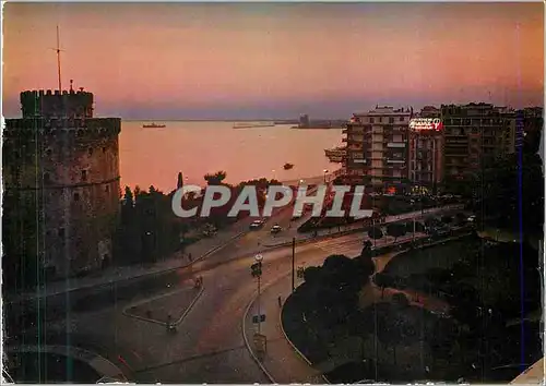 Cartes postales moderne Thessaloniki Coucher du Soleil a Pyrgos