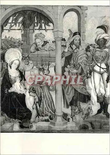 Cartes postales moderne Colmar (Haut Rhin) Musee d'Unterlinden L'Adoration des Magues Retable de la Vierge des Grancisca