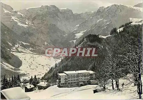 Cartes postales moderne Hotel Niederschlacht Braunwald (Schweiz) mit Todikette
