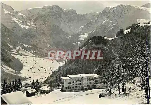 Moderne Karte Hotel Niederschlacht Braunwald (Schweiz) mit Todikette