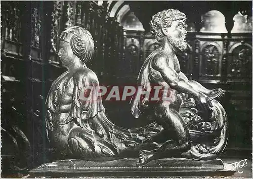 Cartes postales moderne St Bertrand de Comminges (H G) La Cathedrale Details des Stalles Neptune et Amphitrite