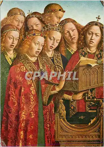 Moderne Karte Gent Sint Baafskathedraal Van Eyck Het Lam Gods Le Choeur des Anges
