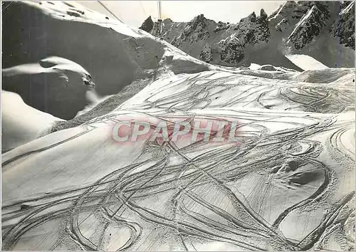 Moderne Karte Courchevel 1850 (Savoie) Poudreuse sur les pistes de Descente de la Saulire