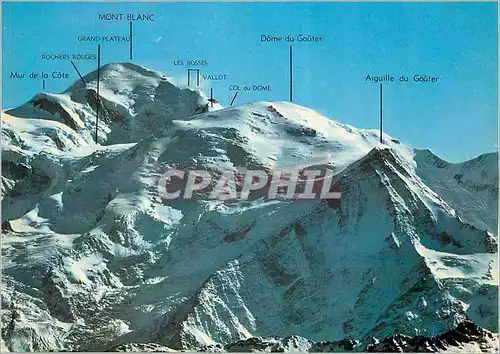 Moderne Karte Du Livre d'Images de GRM au Pays du Mont Blanc Mur de la Cote Rochers Rouges Dome du Gouter
