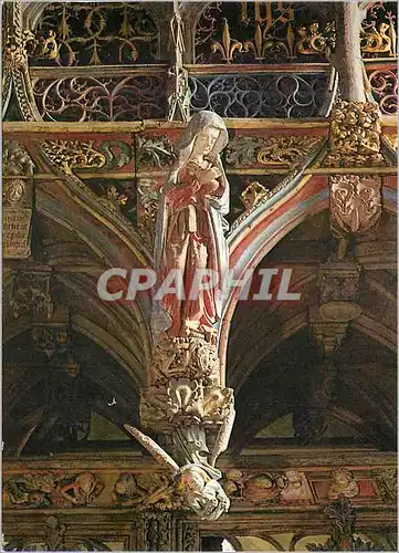 Cartes postales moderne Le Faouet Saint Fiacre La Bretagne en Couleurs Representation de la Vierge au Dessus d'un Ange e
