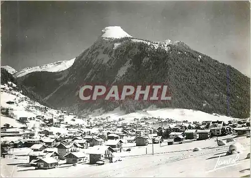 Moderne Karte Morzine (Hte Savoie) Vue Generale et la Pointe de Ressachaux