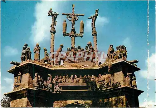 Cartes postales moderne Pleyben (Finistere) La Bretagne en Couleurs Detail de la face Sud La Cene et la Mise au Tombeau
