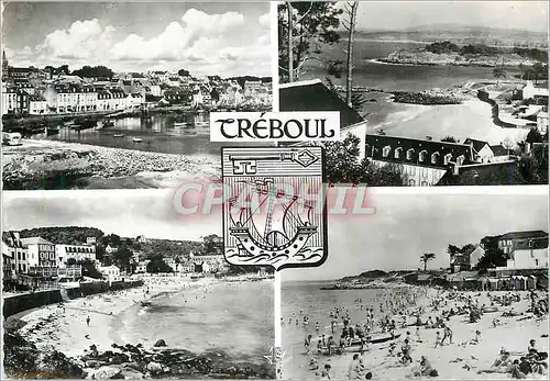 Cartes postales moderne Treboul Douarnenez (Finistere) Bretagne Le Port de peche Vue Generale Les Hotels sur la Plage Le