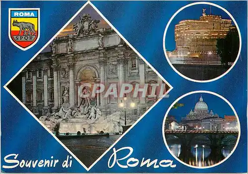 Moderne Karte Souvenir du Roma