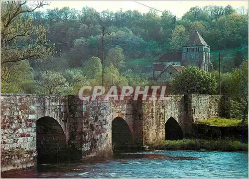 Cartes postales moderne Pont et Eglise du Moutier d'Ahun